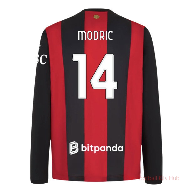 2026-2027 AC Milan Long Sleeve Home Shirt (Modric 14)