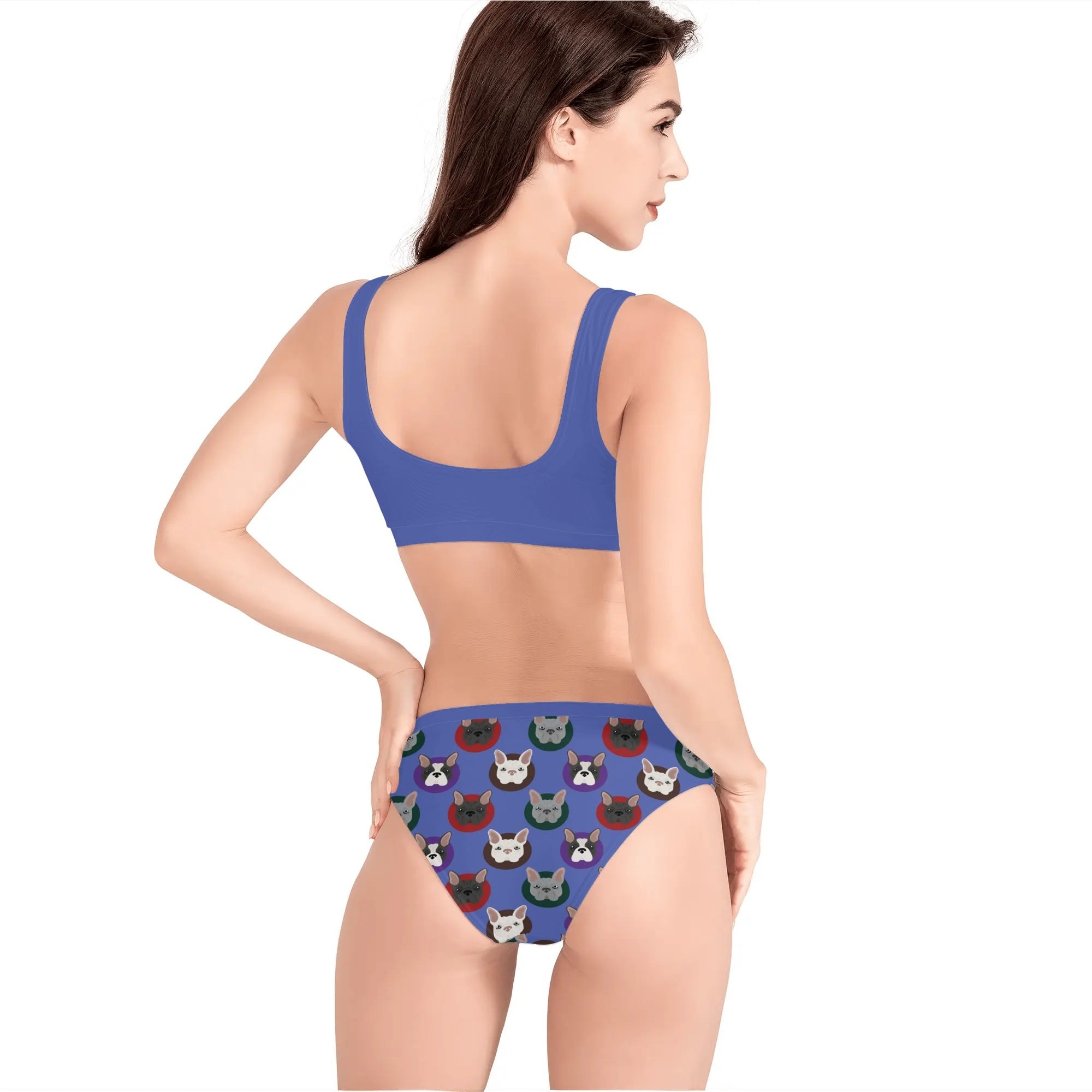 Leia - French Bulldog Womens Sport Bikinis Swimsuit Pet Gear