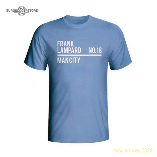 Official Frank Lampard Authentic Man City Squad T-shirt sky