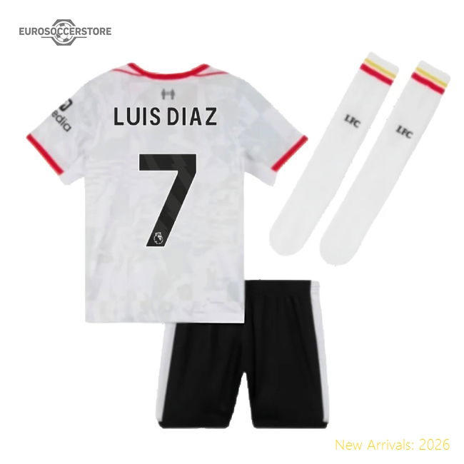 Child-friendly Liverpool Mini Luis Diaz Jersey 2024-2025