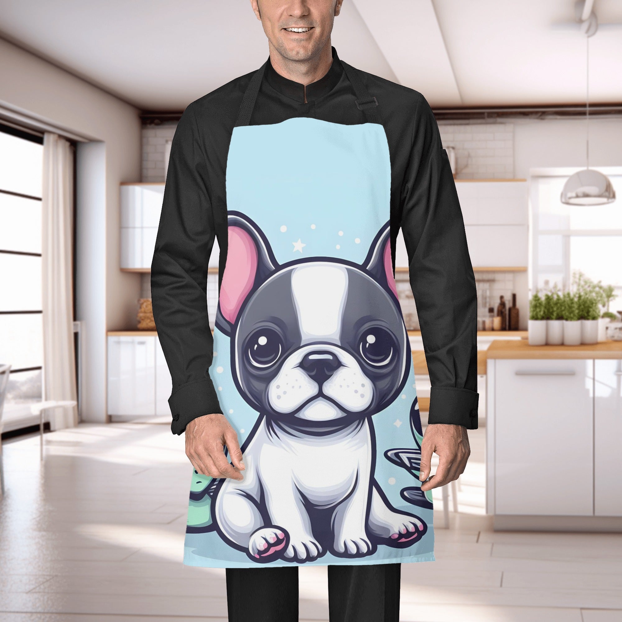 Fashion-Forward Durable Frenchie-Fan Mia - Apron for Street Style