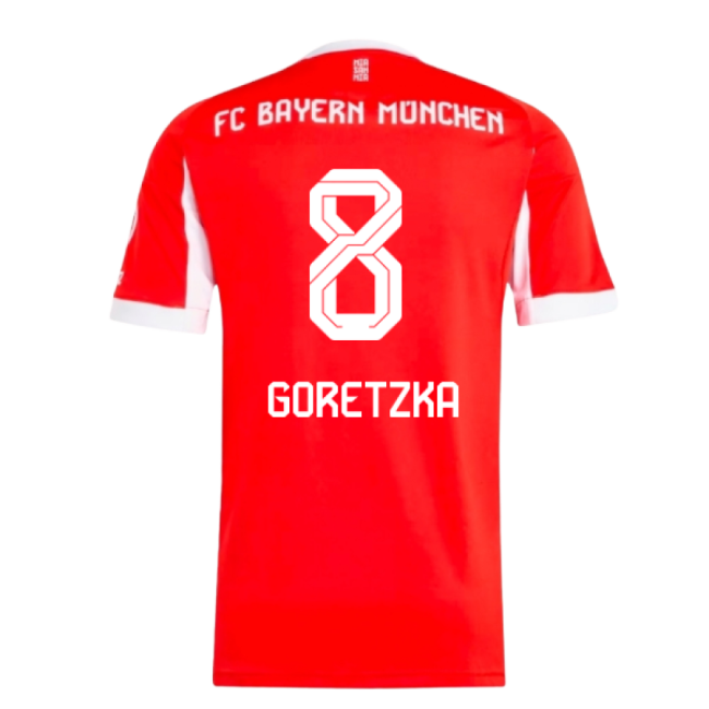 Bayern Munich 2025-2026 Home Football Kit (Goretzka 8) | Match Day