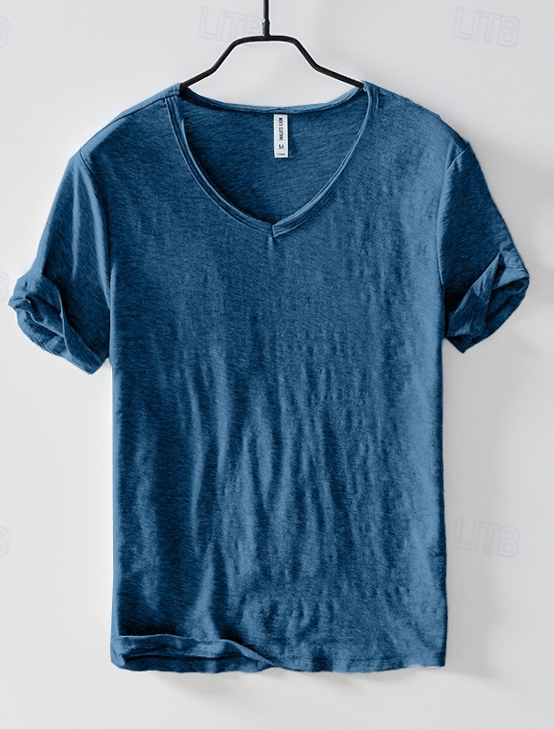 Men's Cotton T Shirt Tee Top Short Sleeve Sleeves V Neck Summer All