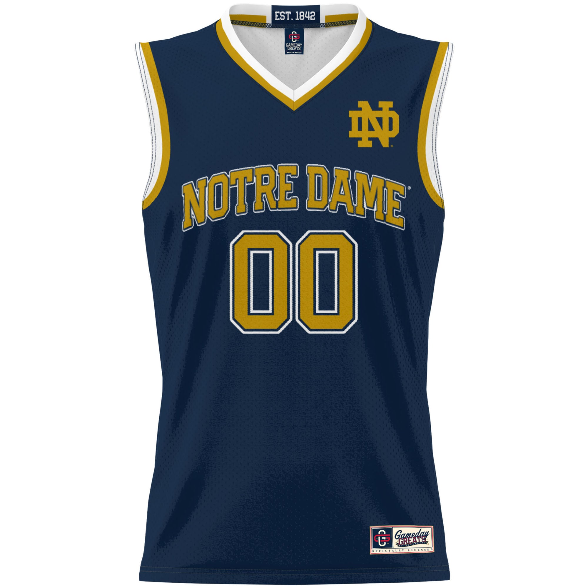 [NJP] Notre Dame Fighting Irish GameDay Greats Youth NIL Pick-A-Player Lightweight Women's Basketball Jersey - Navy