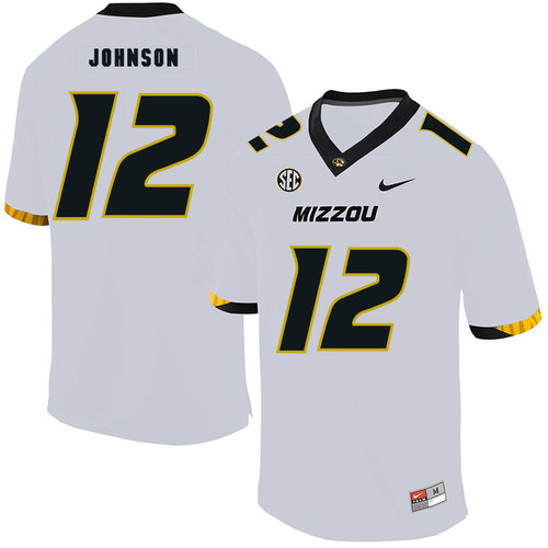Men's None #12 Johnathon Johnson White 2024 game jersey durabl Jersey