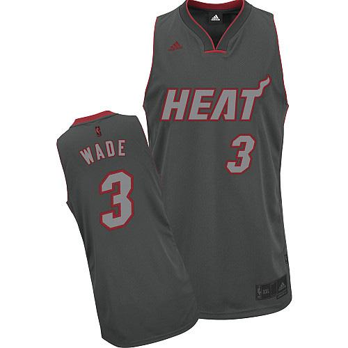 Gray Miami Heat #3 Heat Jersey - Polyester NBA Fan Apparel Game Day Wear