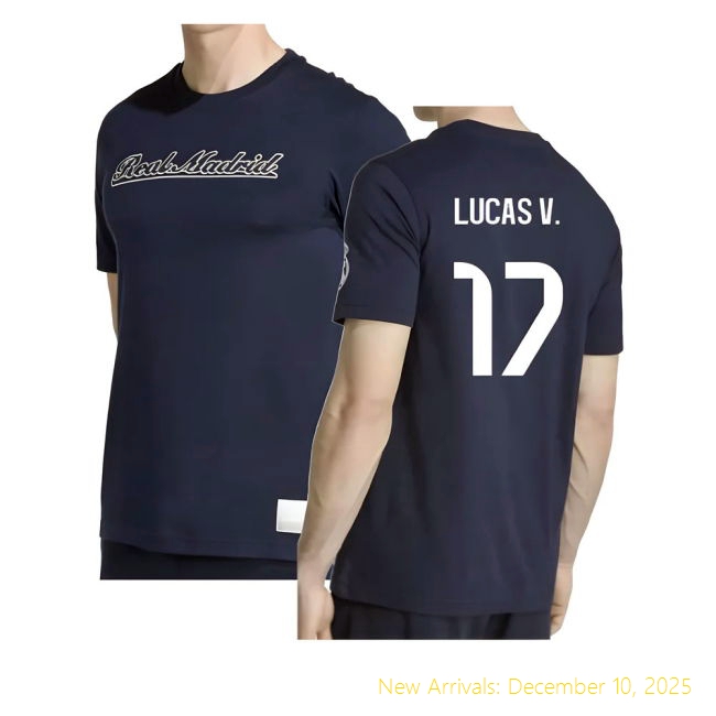 Authentic 2025-2026 RM Real Madrid US Tee (Navy) (Lucas V. 17)