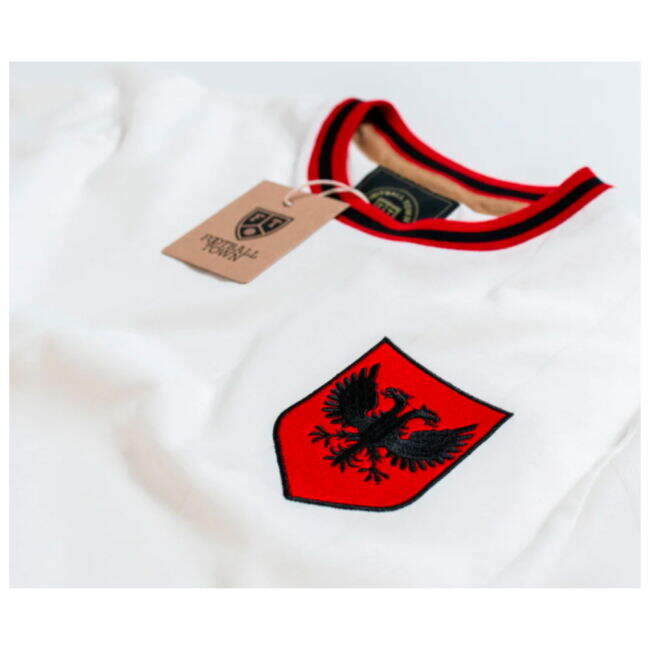 Albania Shqiponje White Retro Football Shirt
