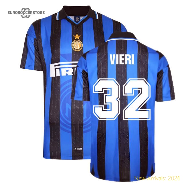 Authentic 1998 Inter Milan Score Draw Home Shirt (Vieri 32)