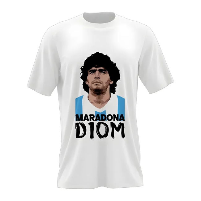 Climate-Control Diego Maradona D10M T-Shirt (White) Exclusive-Design