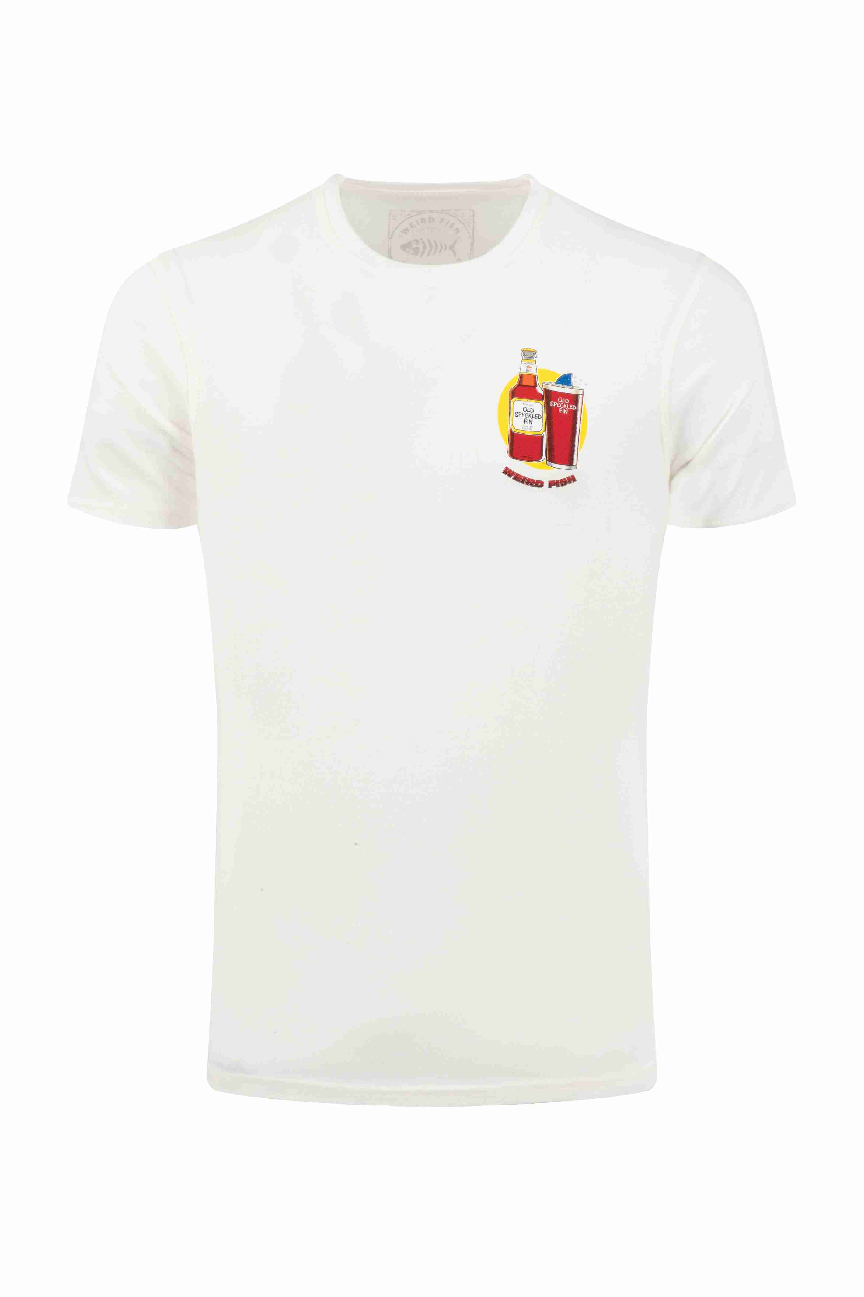 Old Speckled Fin Back Print Artist T-Shirt Marshmallow