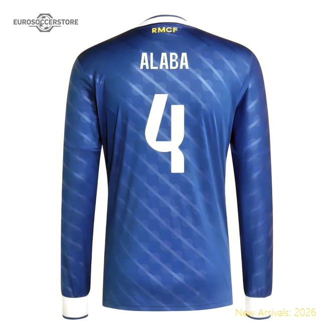 First-class 2025-2026 Real Madrid Long Sleeve Change Jersey (alaba 4)