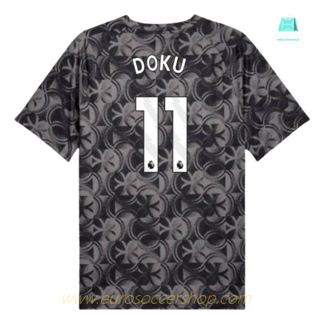 2025-2026 Man City Warm Up Jersey (Black) (Doku 11)