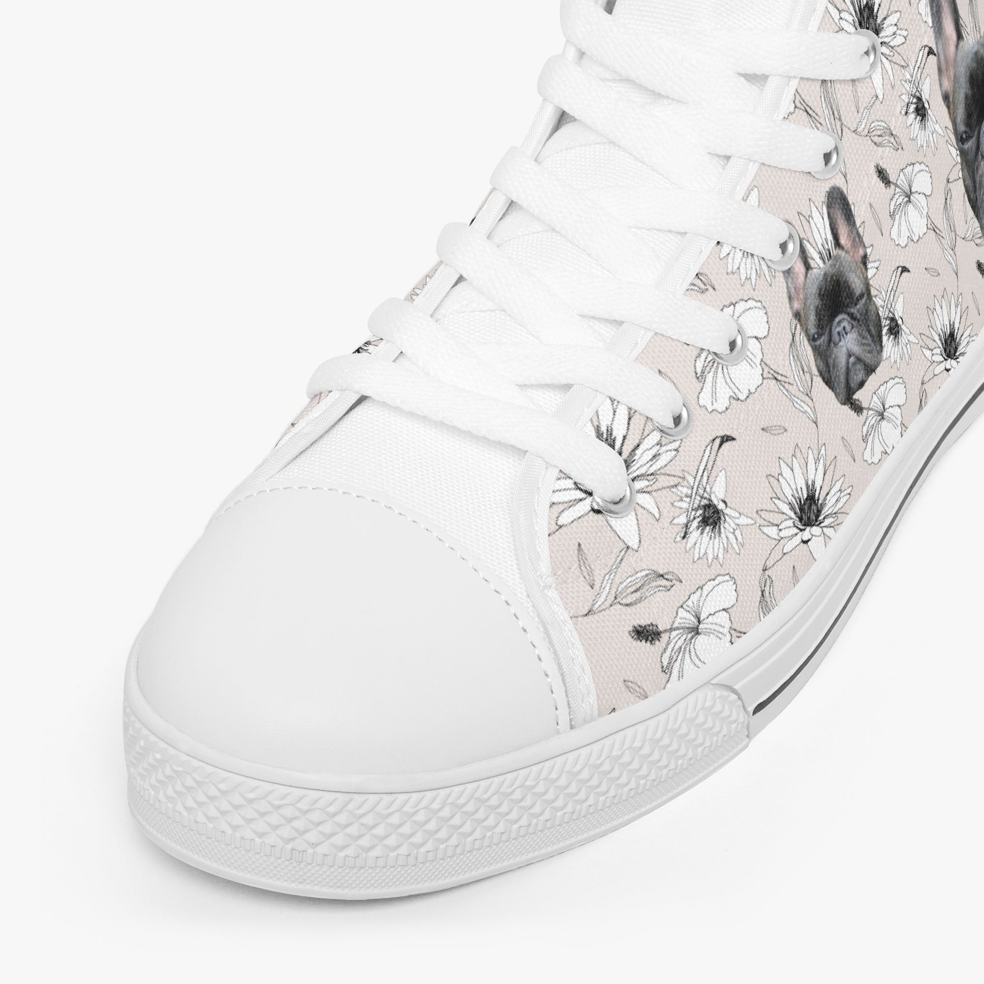French Bulldog Lover Bebe Personalized Classic High Top Canvas Shoes Casual Footwear