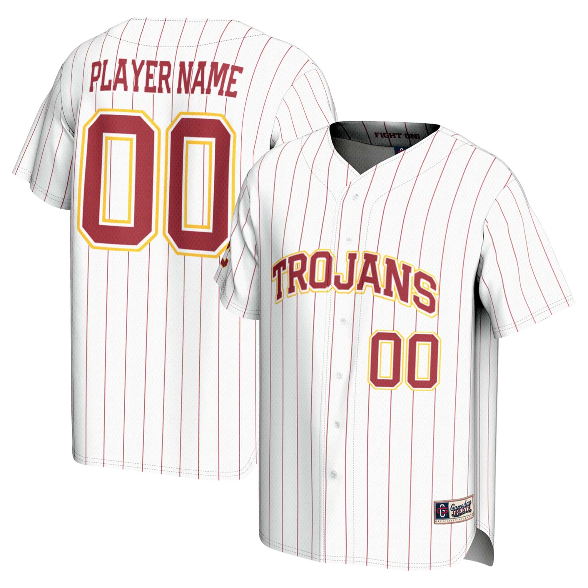 [NJP] USC Trojans GameDay Greats NIL Pick-A-Player Baseball Lightweight Jersey - White