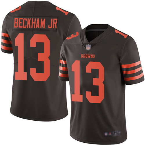 Official NFL Cleveland Browns #13 Odell Beckham Brown L-v3