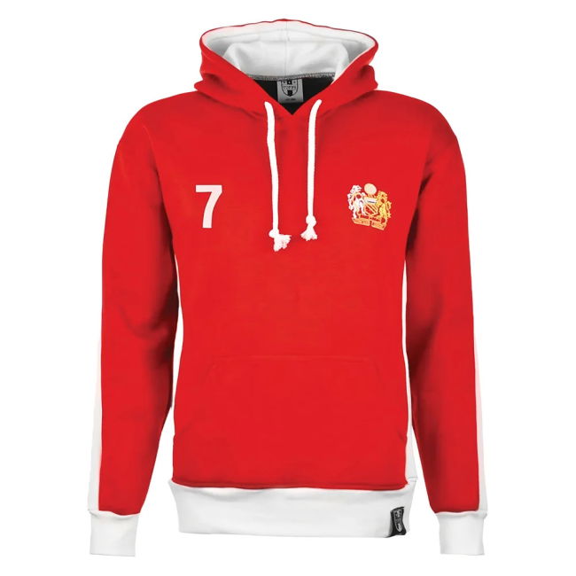 Manchester Reds Number 7 Retro Hoodie (Red) | Match Day