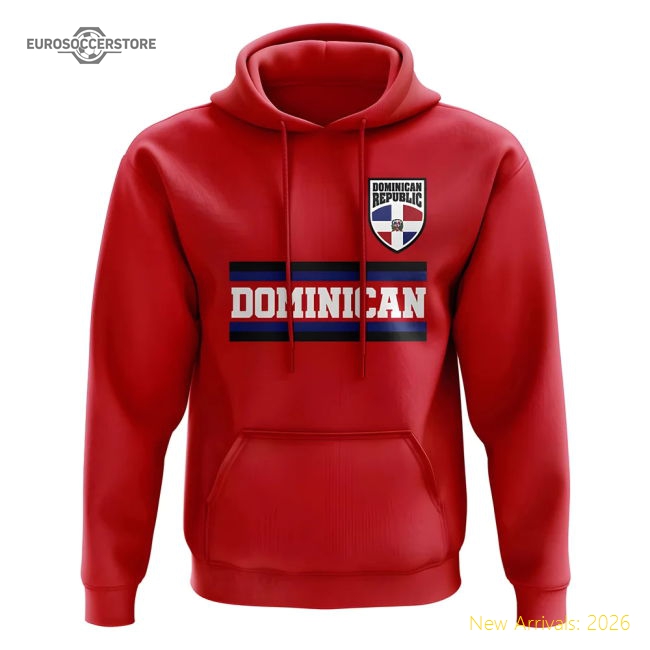 Luxury Dominican Republic Core Football Country Hoody (red)
