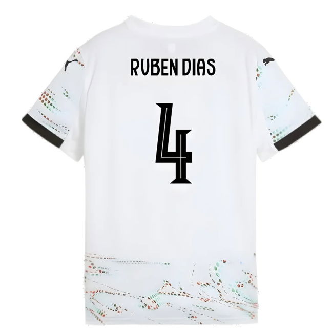 Kids Ruben Dias 4 Pro Style Portugal Pro Appearance Away Player Jersey