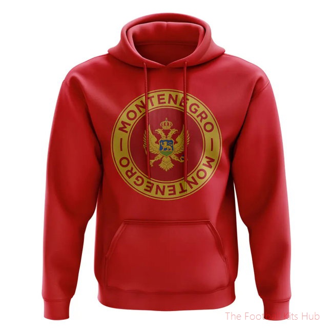 Men Montenegro Football Badge Hoodie (Red)