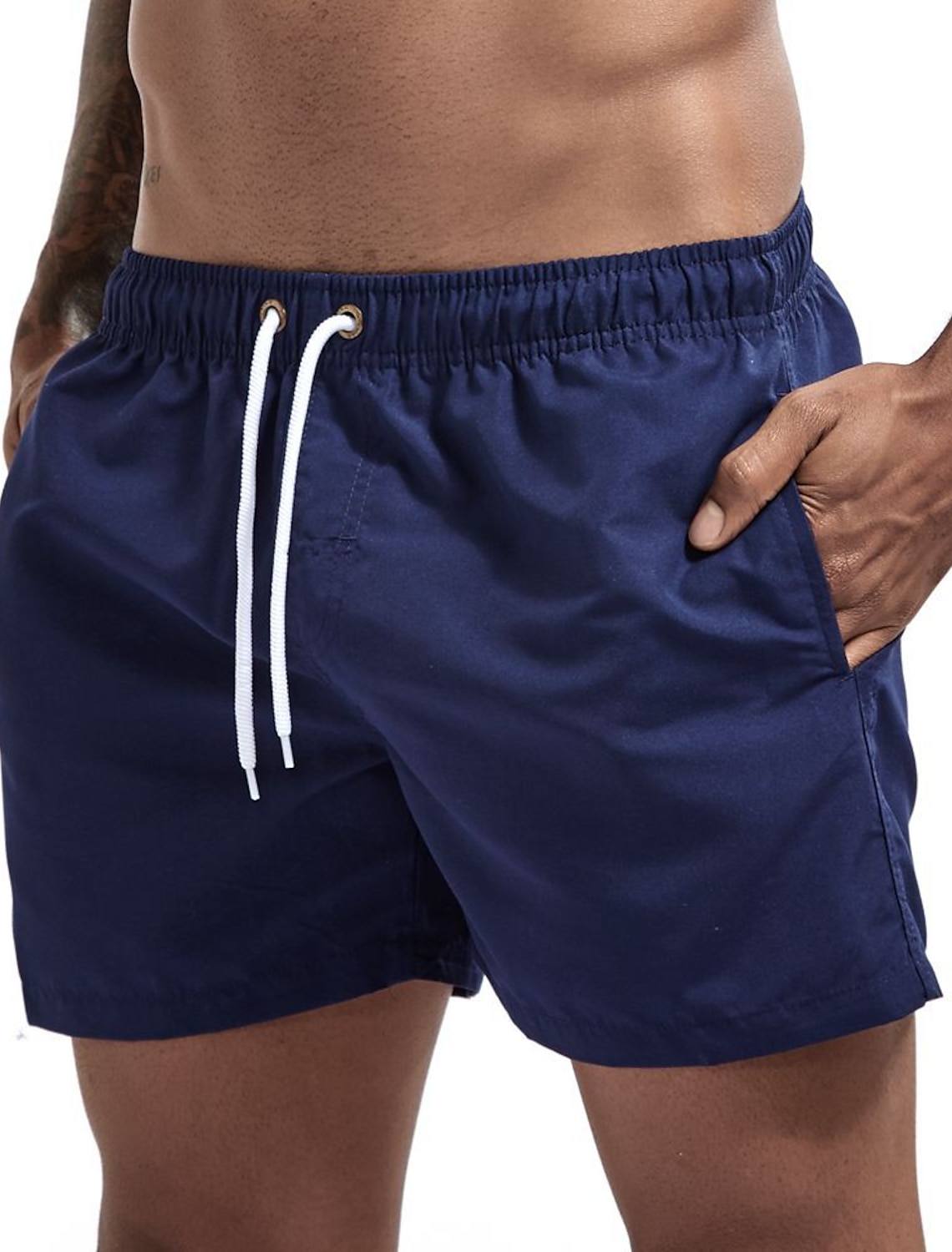 Men's Board Shorts Swim Shorts Swim Trunks Drawstring with Mesh lining Elastic Waist Coconut Tree Comfort Quick Dry Short Holiday Beach Weekend Fashion Casual Black White Micro-elastic