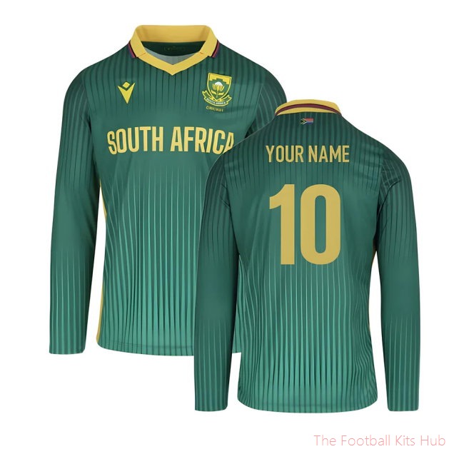 [JED] 2025/26 CSA Proteas Day ODI Long Sleeve Cricket Shirt (Your Name)