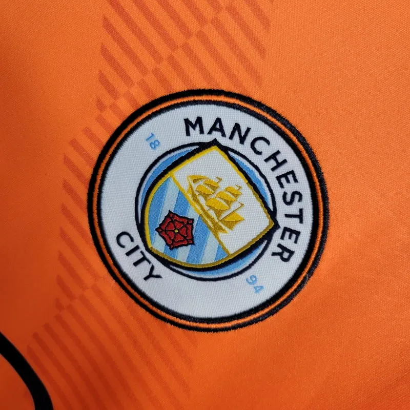 2022-2023 Goalkeeper Manchester City Orange Soccer retro kit