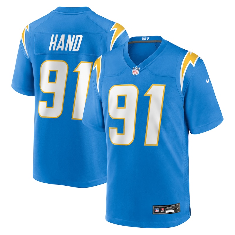 None DaShawn Hand Los Angeles Chargers Powerful Game-Day Essential