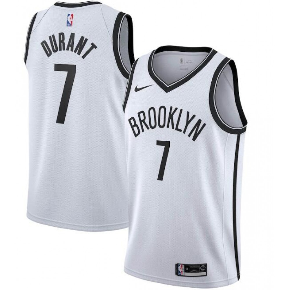 Durable Brooklyn Nets Kevin Durant7 White Jersey - Fan Favorite