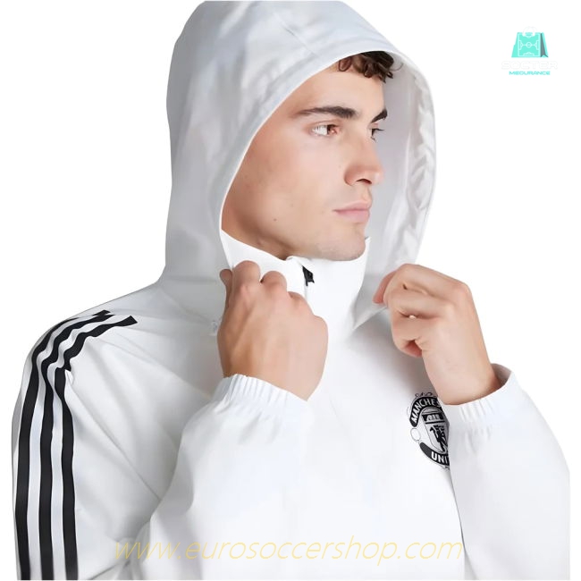 2025-2026 Man Utd Rain Jacket (White)