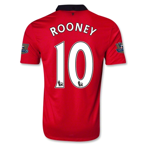 13-14 Manchester United 10 ROONEY Home Jersey Shirt - Official