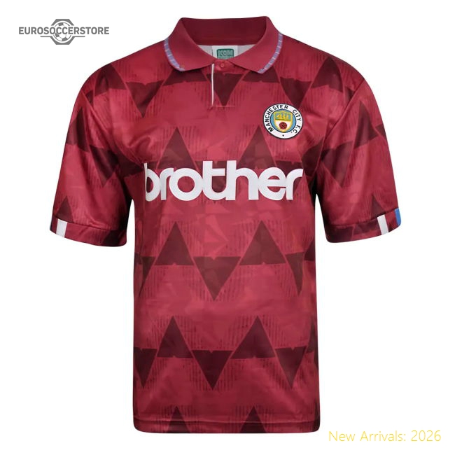 City Manchester 1989 Away Retro Football Top Supporter Version