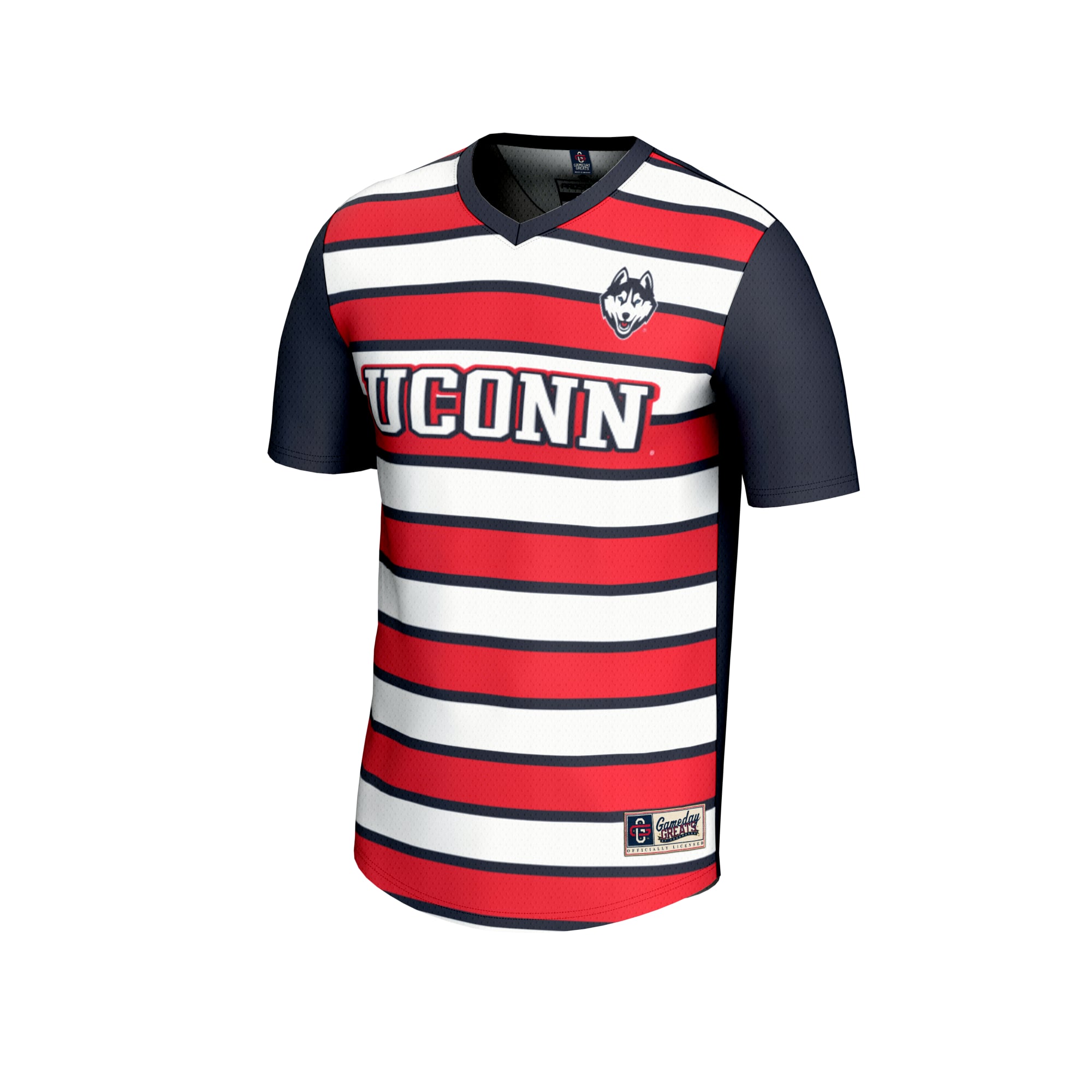 UConn Huskies GameDay Greats Youth NIL Pick-A-Player Collegiate Women's Soccer Lightweight Fashion Jersey - Navy/Red