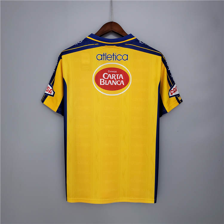 Durable 99-00 Tigres UANL Yellow Retro Soccer Jersey Football Shirt