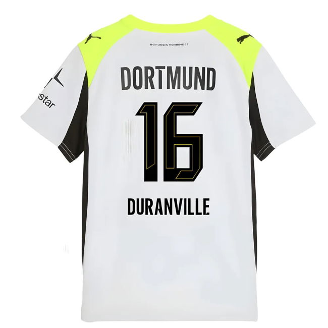 2025-2026 Borussia Dortmund Away Replica Shirt - Kids (Duranville 16)