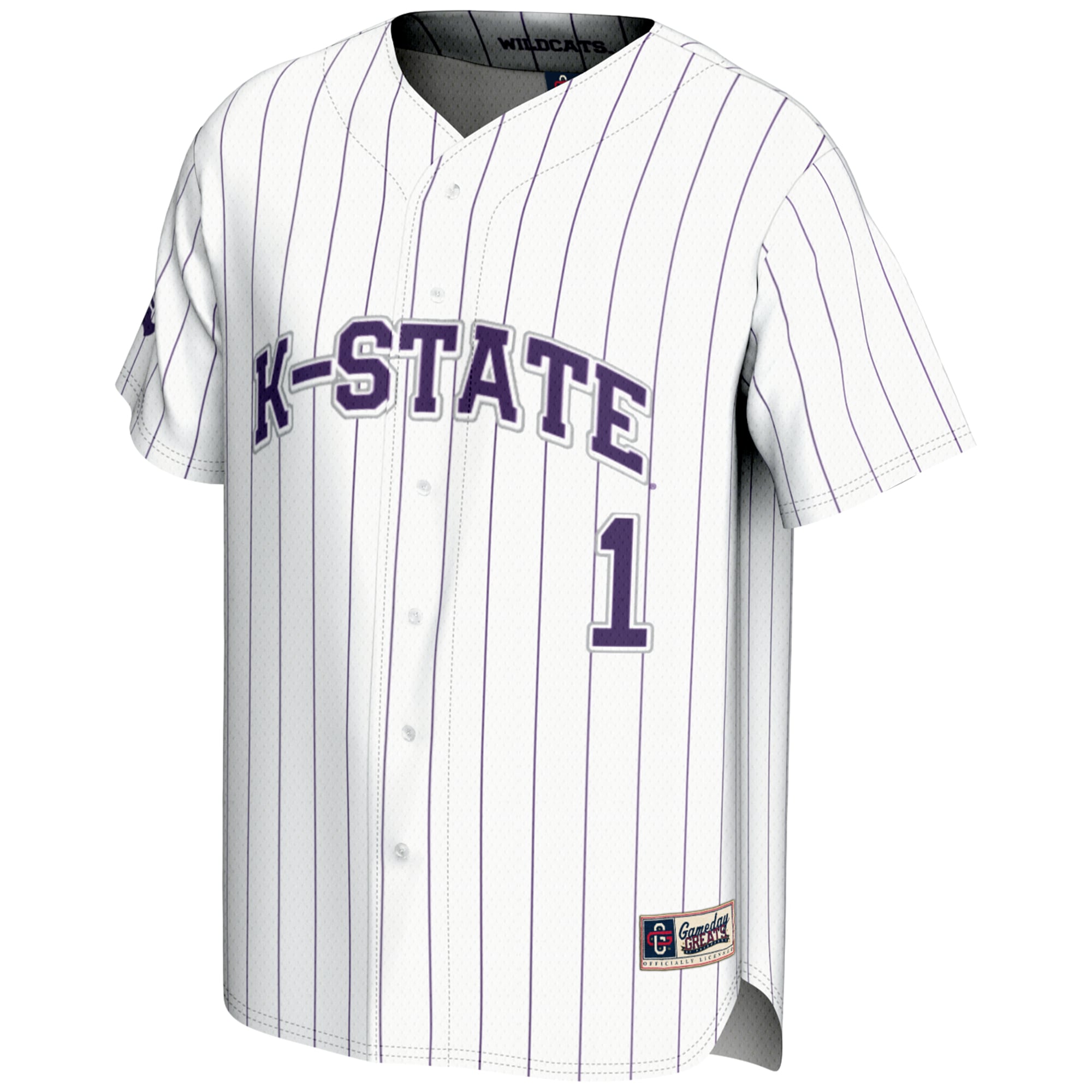 [NJP] Kansas State Wildcats GameDay Greats Youth Lightweight Baseball Jersey - White