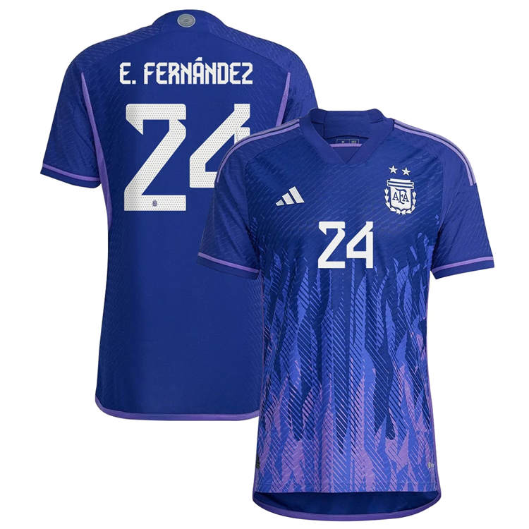 Elite Series Argentina 3 Star 2022 Away Purple Enzo Soccer Jersey