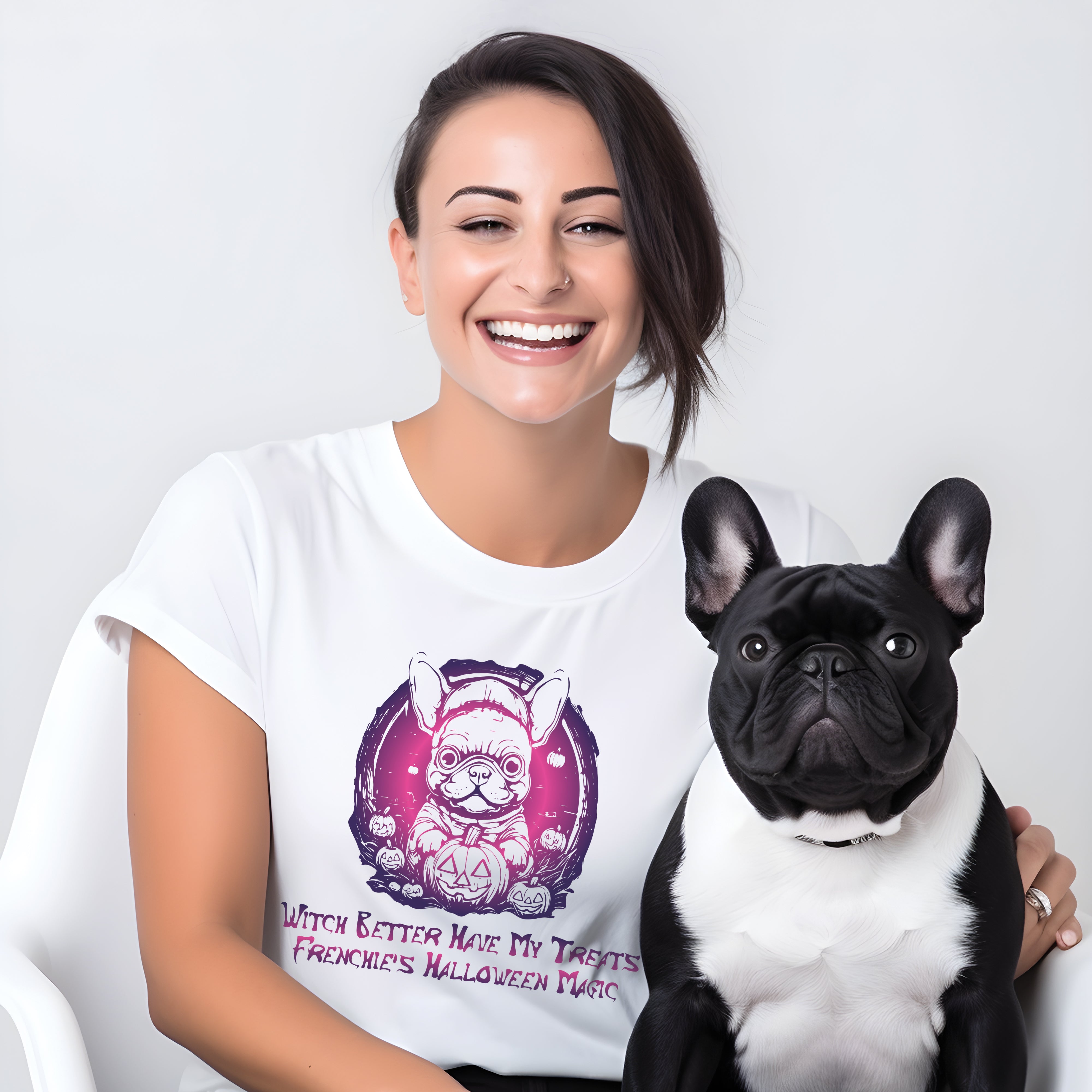 Halloween Vibes - French Bulldog Themed Unisex T-shirt Indoor Comfort