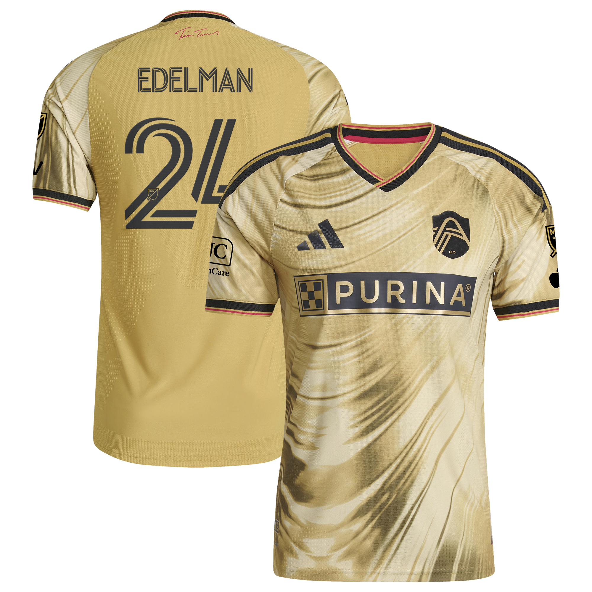 [SJH] Daniel Edelman St. Louis CITY SC 2026 The Tina Turner Kit On-Field Authentic Patch Jersey - Yellow