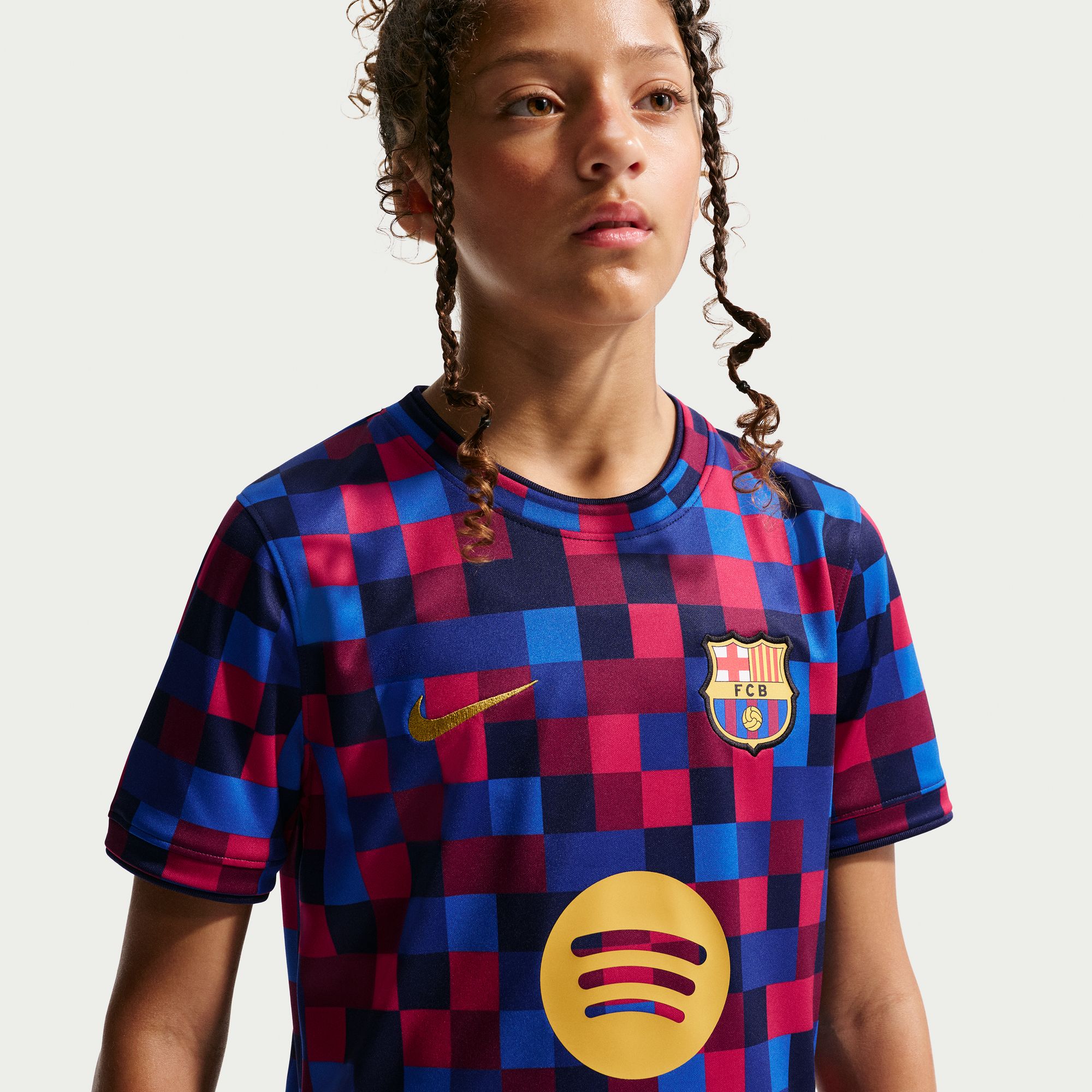 [SJH] Barcelona Youth 2026/27 Home Pre-Match Jersey Top - Garnet
