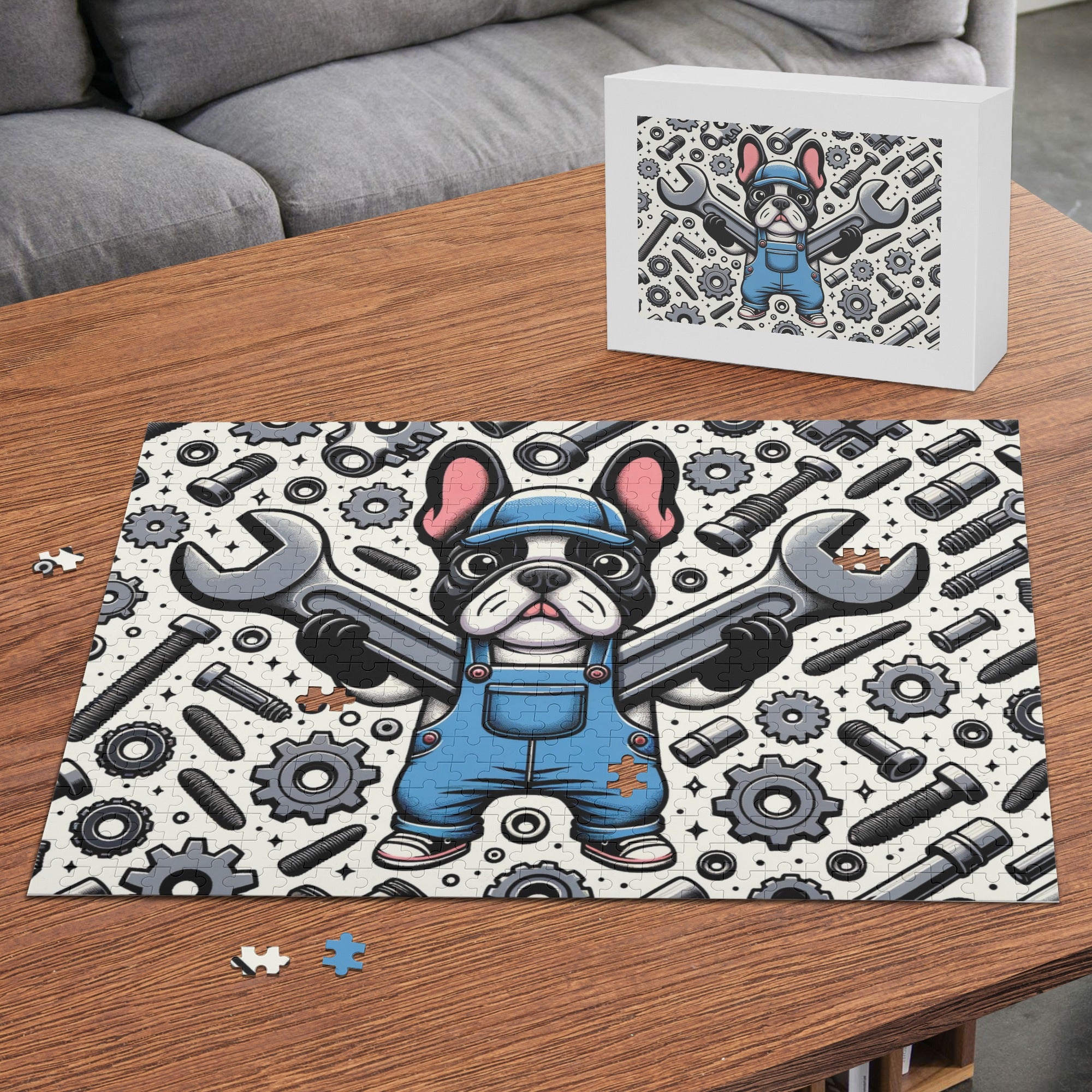 French Bulldog Juno 500 Piece Wooden Puzzle Cute Frenchie Essential