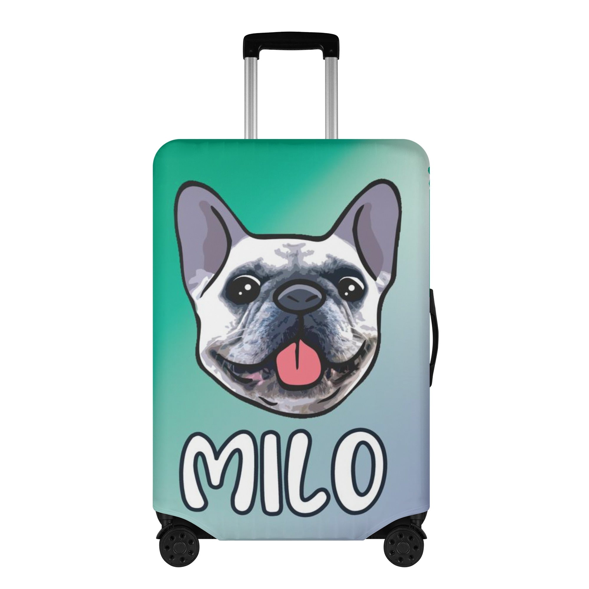 Frenchie-Fan Personalized Luggage Cover With Frenchie Name - Luggage ...