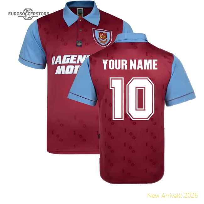 West Ham 1995-1996 Home Retro Shirt (your Name) - Match Day Jersey