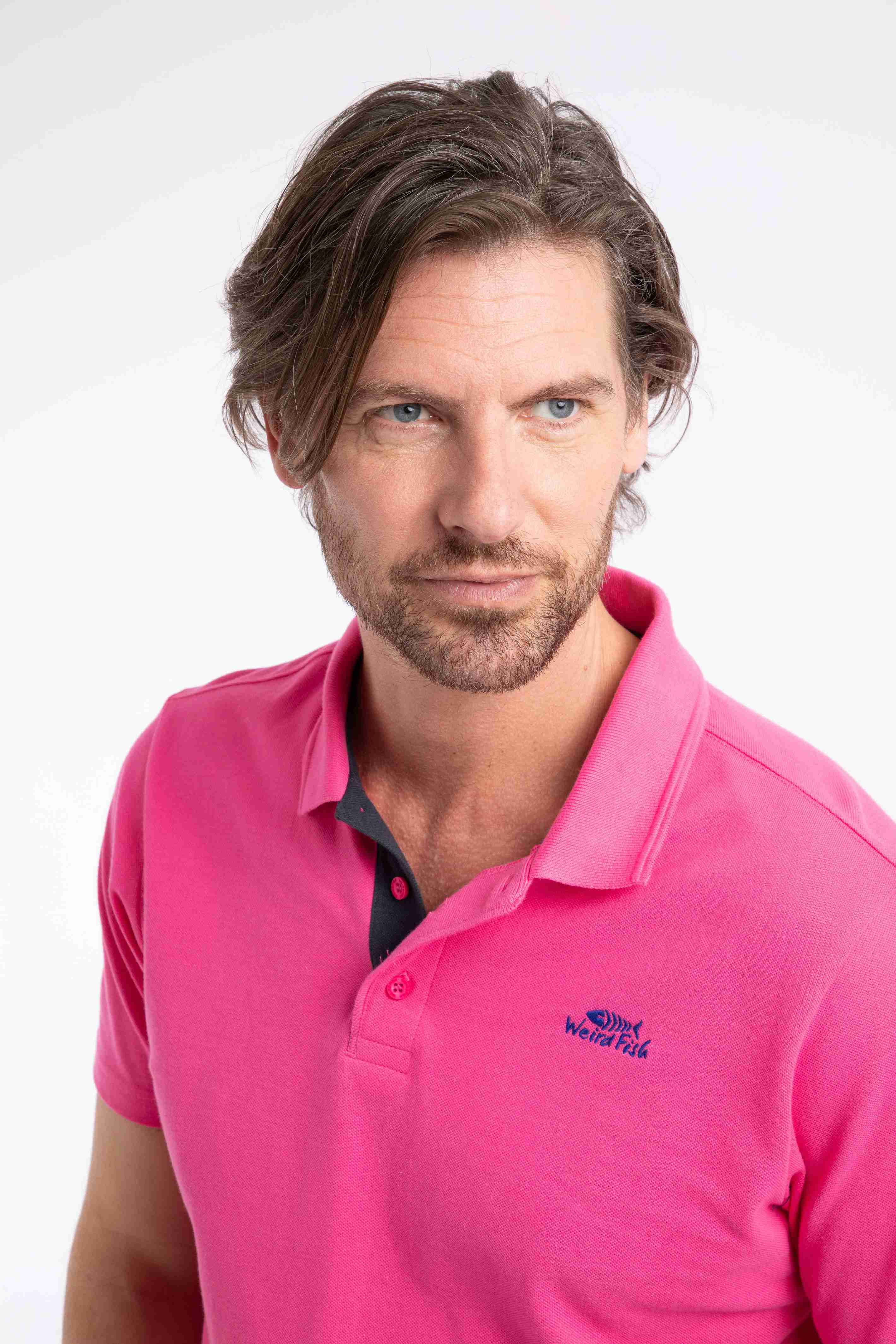 Miles Pique Polo Shirt Peony