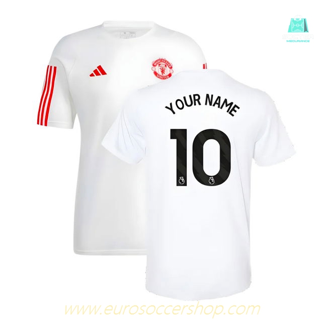 2023-2024 Man Utd Training Tee (White) (Your Name)