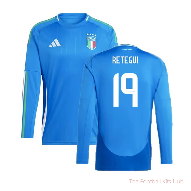 2024-2025 Italy Long Sleeve Home Shirt (RETEGUI 19)