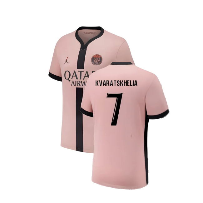 Kids Kvaratskhelia 7 Rare PSG Third Limited Shirt 2024-2025