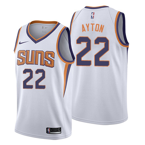 Suns #22 Deandre Ayton Official 2024 Icon NBA Jersey - White Swingman