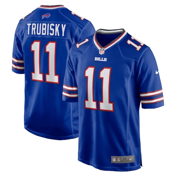 None Mitchell Trubisky Game Jersey - Royal | NFL Player Jersey