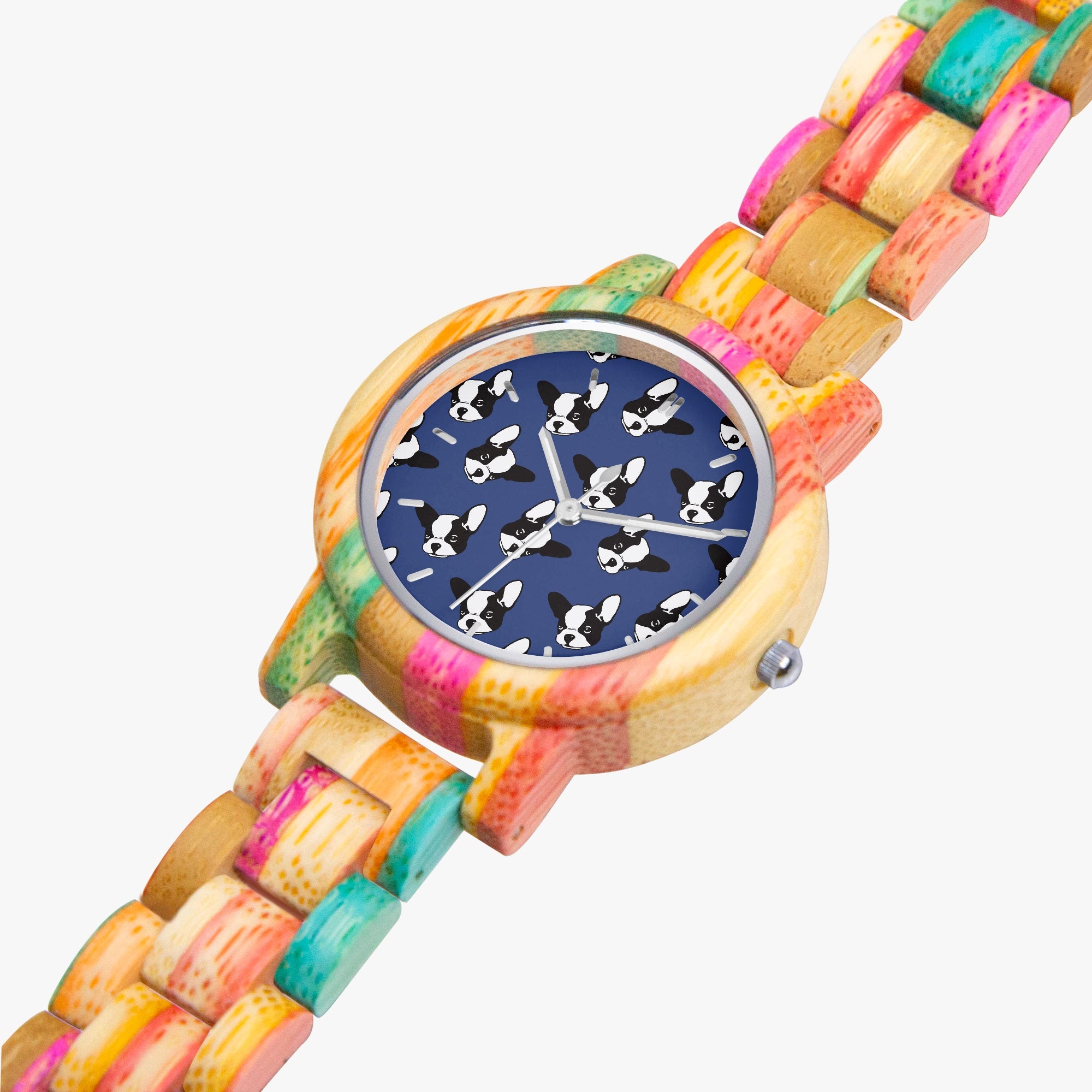 Stylish Wooden Watch For Frenchie Lovers Outdoor Use | Vet-recommended